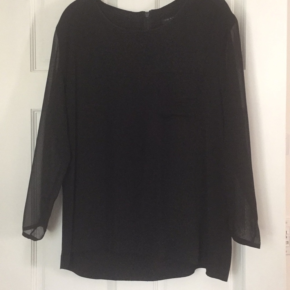 Rag & Bone sheer sleeves top